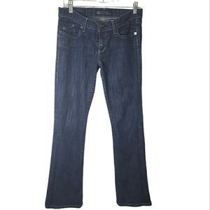 Rock & Republic Womens Low Rise Bootcut Jeans Green Ombre Pockets Size 29